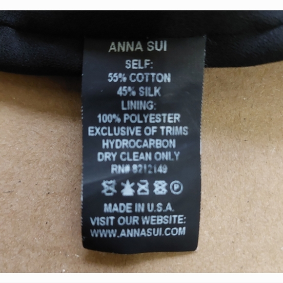 ANNA SUI Floral Deco Resort '14 Morning Glory Textured Cotton Silk Nouveau Dress - Picture 6 of 7